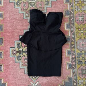 Guess  Women’s Black Peplum Stretch Mini Dress Sz Small NWT